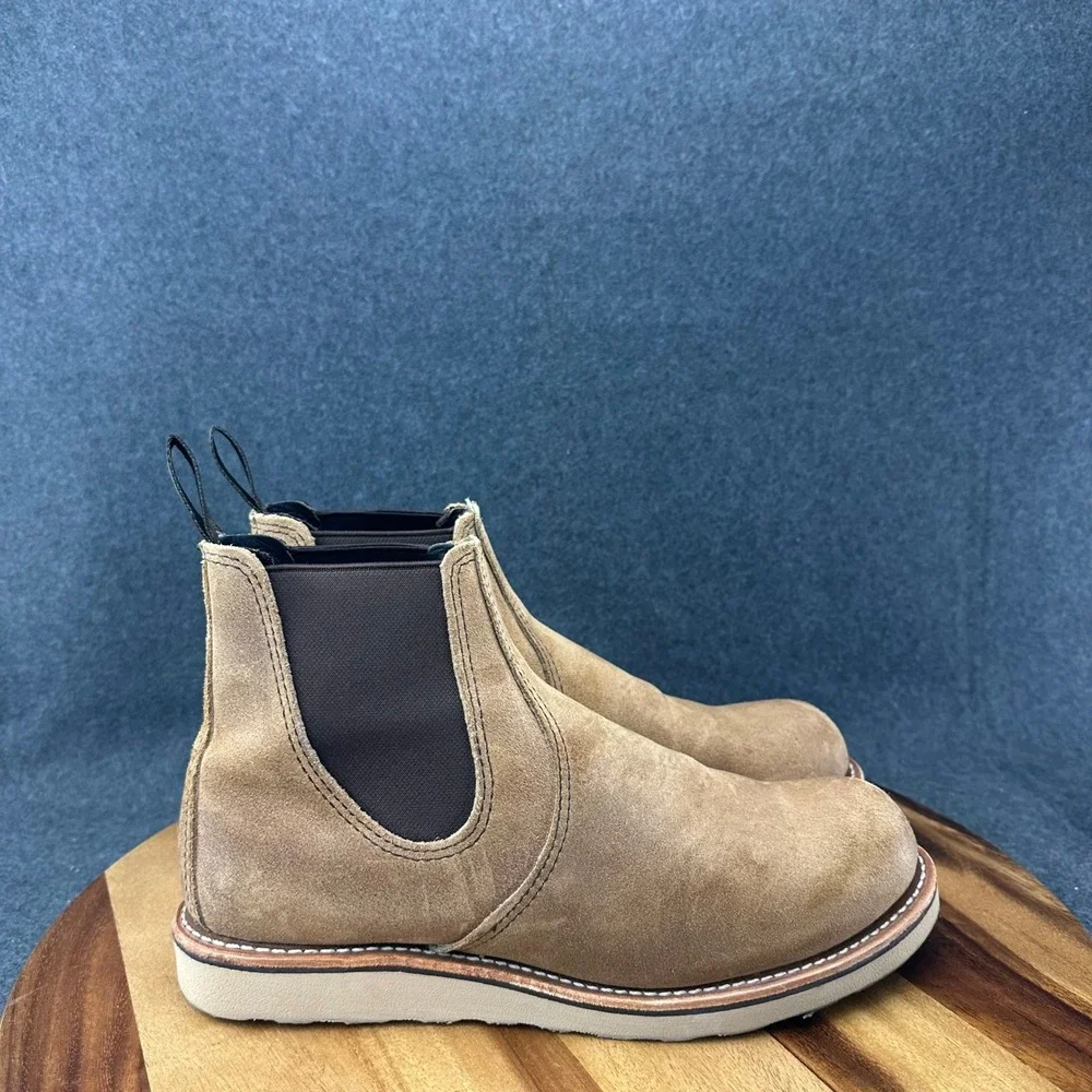 Red Wing 3192 Classic Chelsea Boots Hawthorne Muleskinner Tan Mens 9.5 D USA